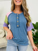 Block Out The Ordinary Top in Denim Vintage
