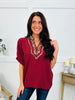 Wild Beauty Top In Burgundy