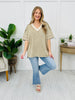 Victorious Comfort Top In Washed Taupe