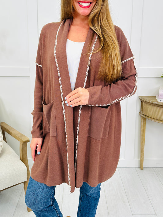 Pocket Companion Cardigan in Brown