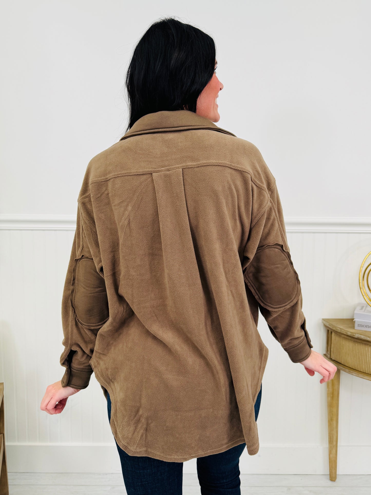 Breezy Commute Shacket in Mocha