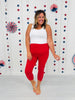 MOCO Exclusive Red Capri Leggings
