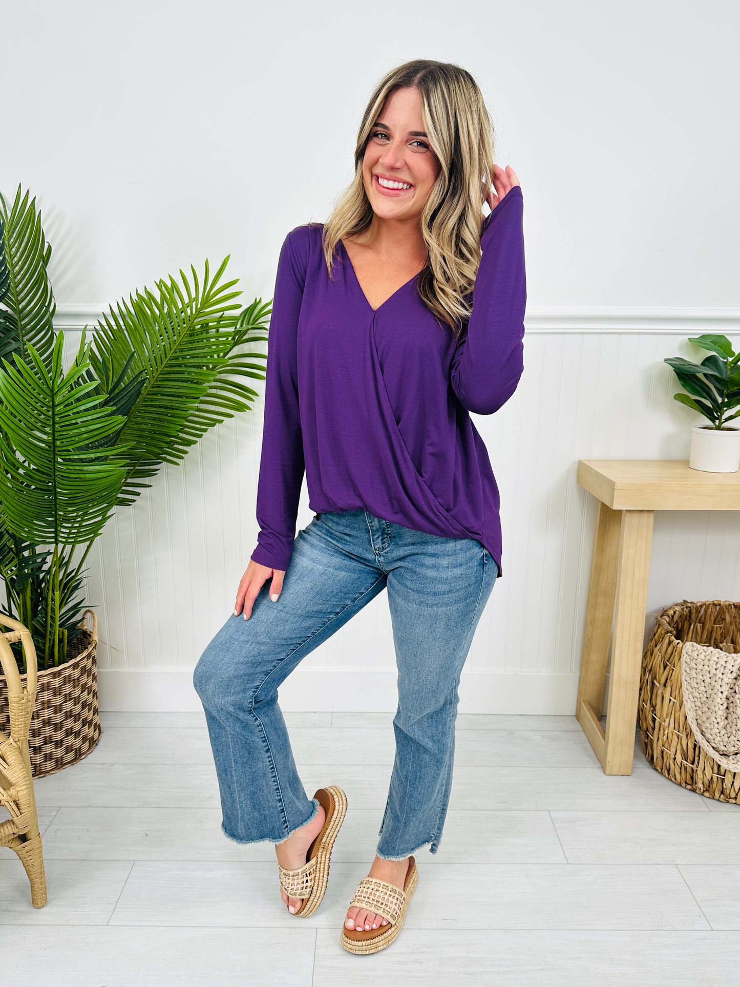 Wrapped in Style Long Sleeve Top- Multiple Colors!
