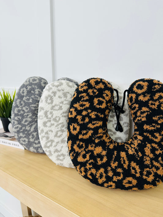 Leopard Travel Neck Pillow- Multiple Colors!
