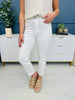 Judy Blue Perfect Match White Double Cuff Boyfriend Jeans in Reg/Curvy