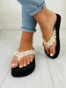 Blooming Comfort Flip Flops in Ivory