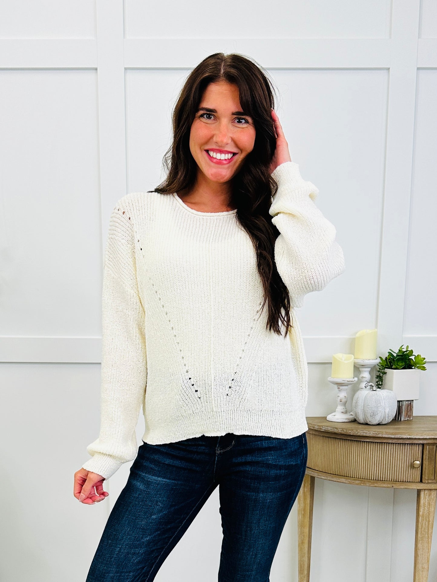 All Day Everyday Sweater In Cream