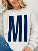 Michigan Reversible MI Graphic Crewneck Sweatshirt