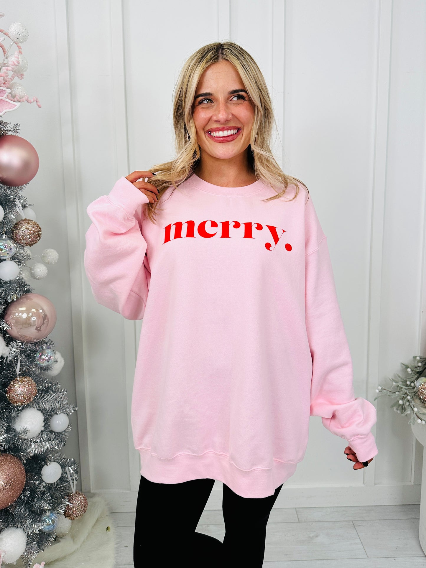 merry. Graphic Crewneck Sweatshirt-Multiple Colors!