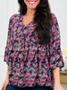 The Blooming Days Top In Navy
