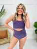 The Morgan Swim Top in Purple Shimmer