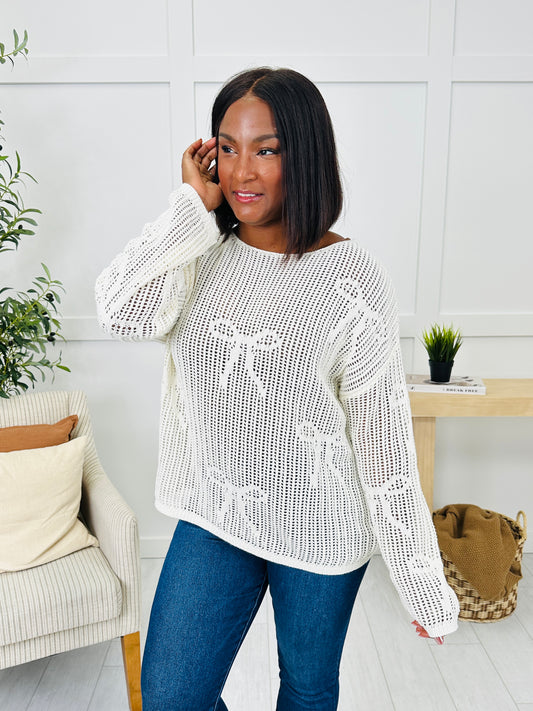 Ribbon Theory Sweater in Ivory