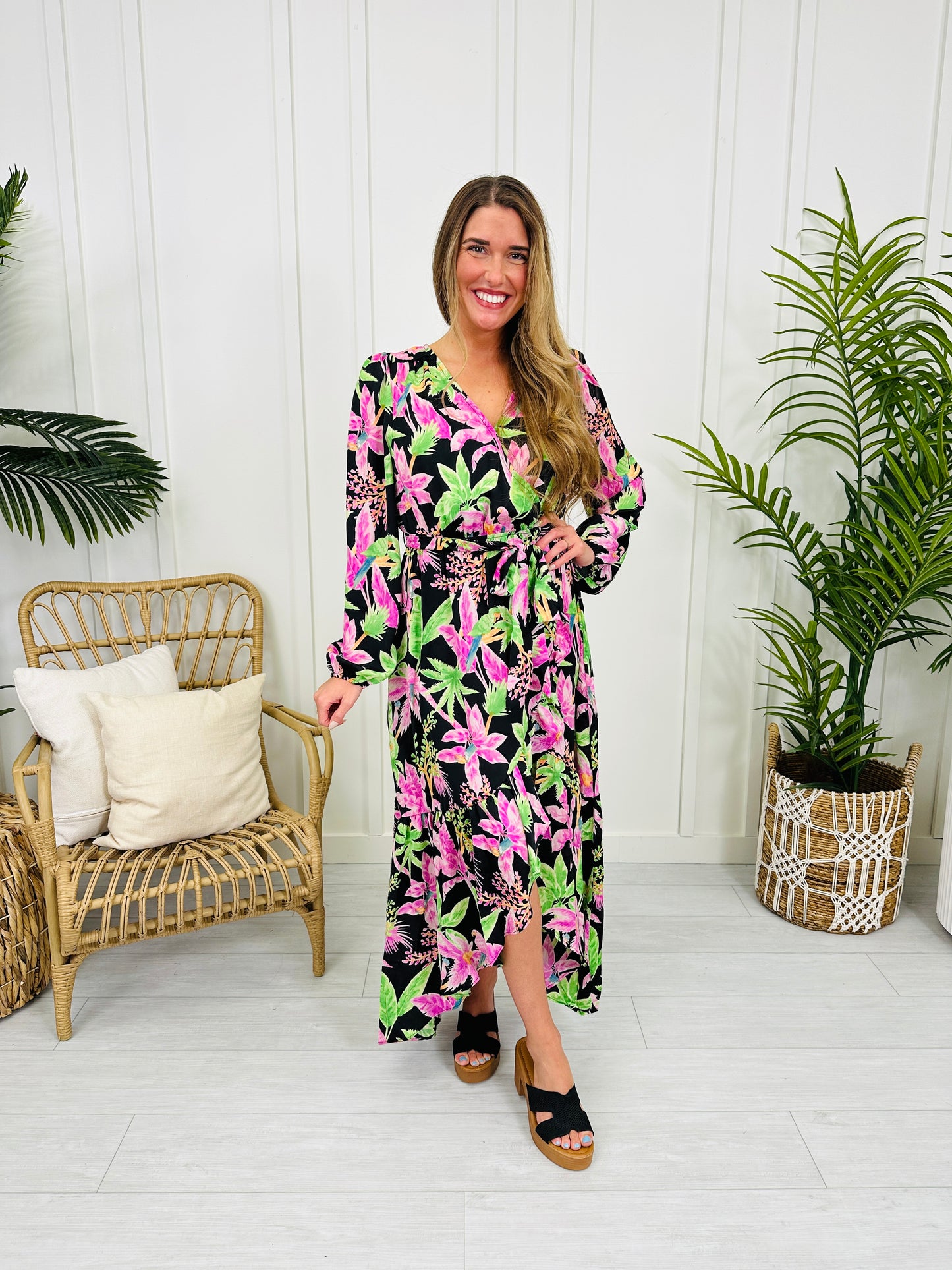 Tropical Tease Dress in Black