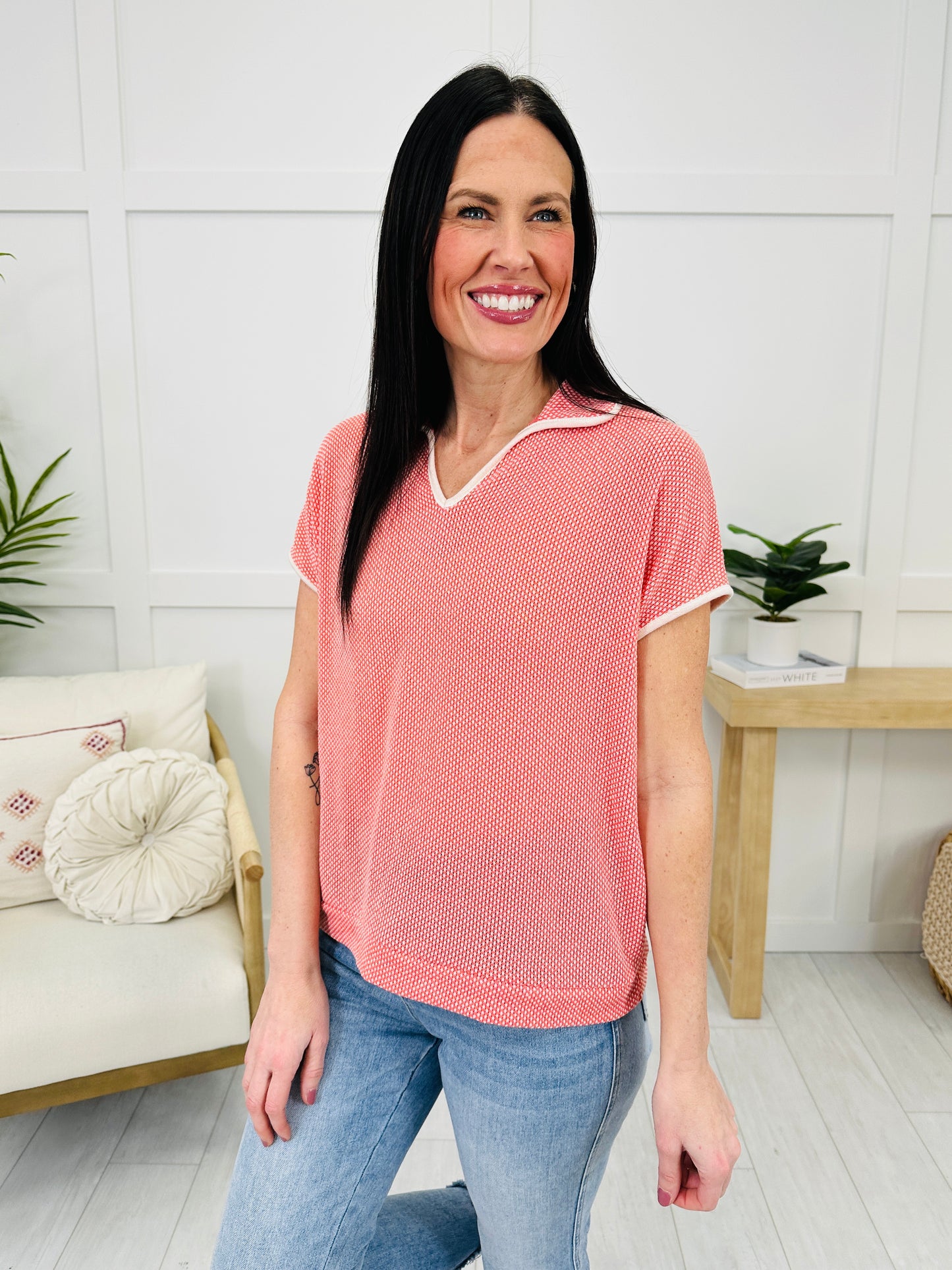 Simply Stylish Top In Coral