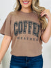 Coffee Weather Graphic Tee in Brown
