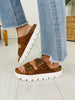 Seaside Stride Sandals In Cognac