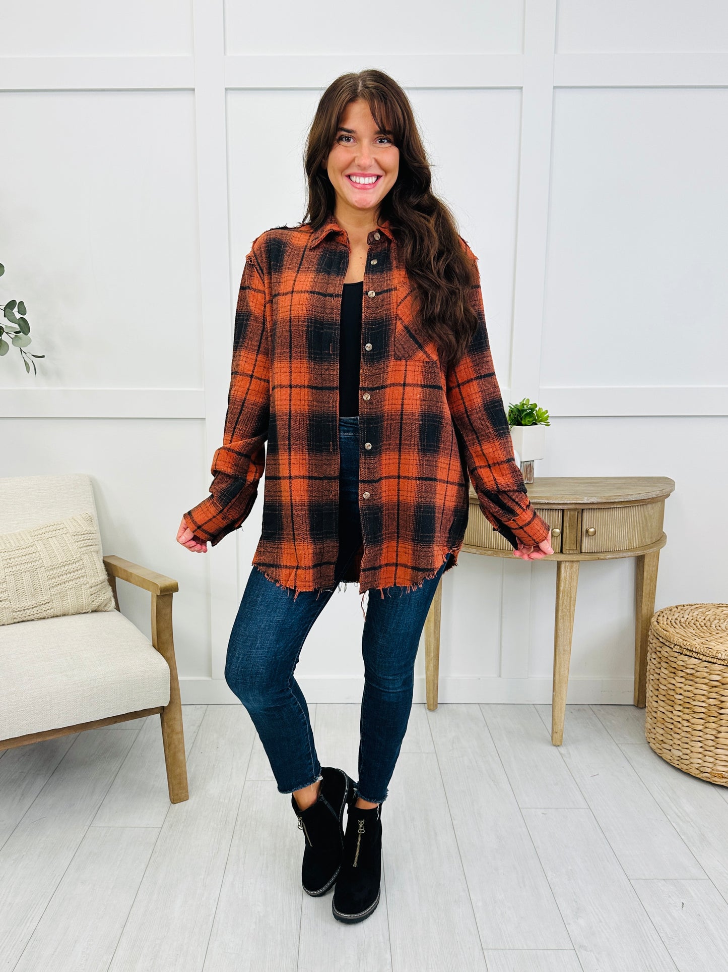 October Weekend Top In Ginger/Black