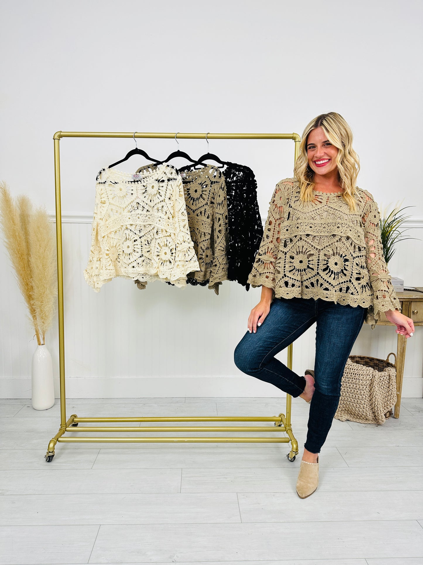 Casually Crochet Top- Multiple Colors!
