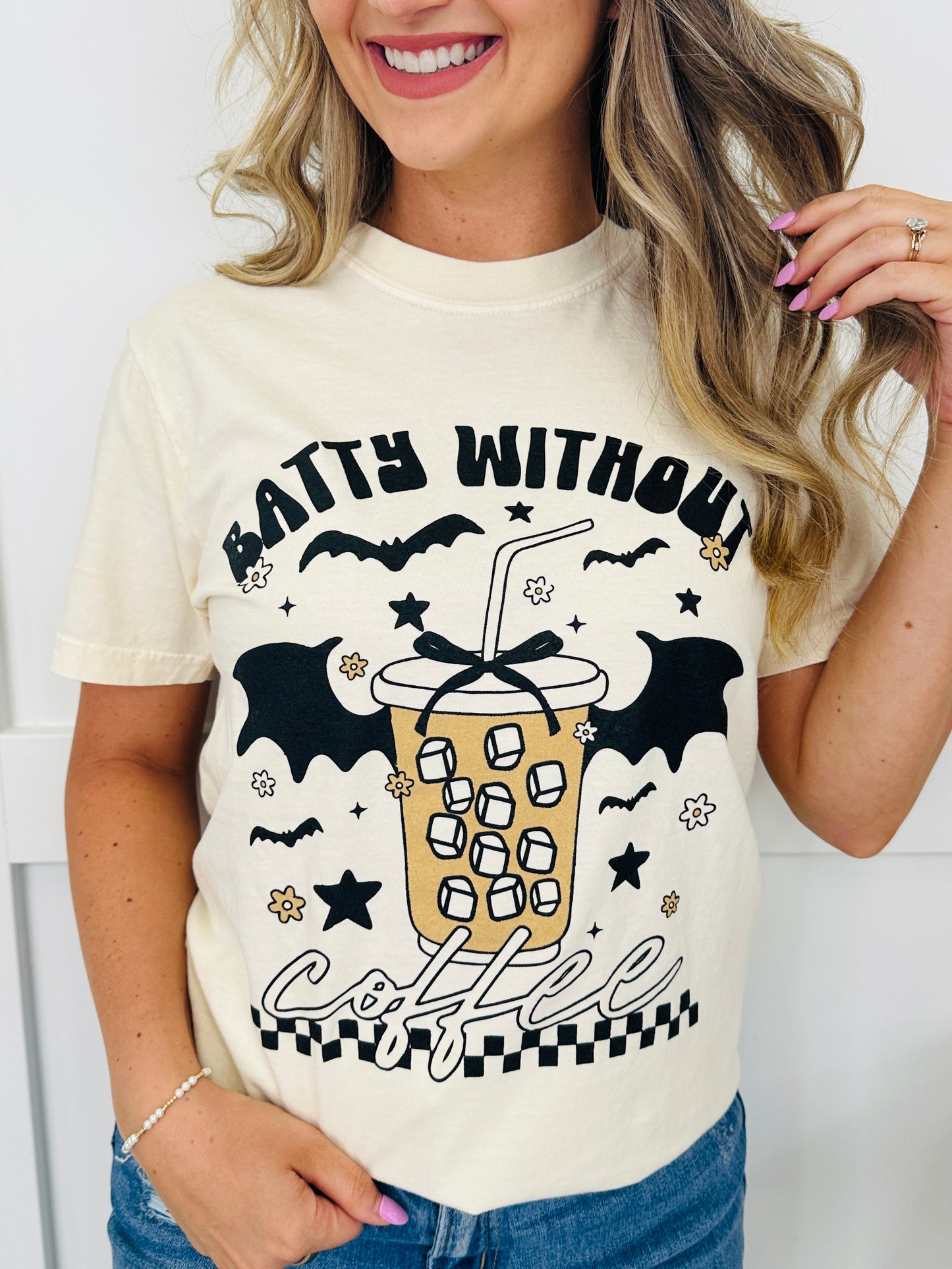 Batty Without Coffee Graphic Tee