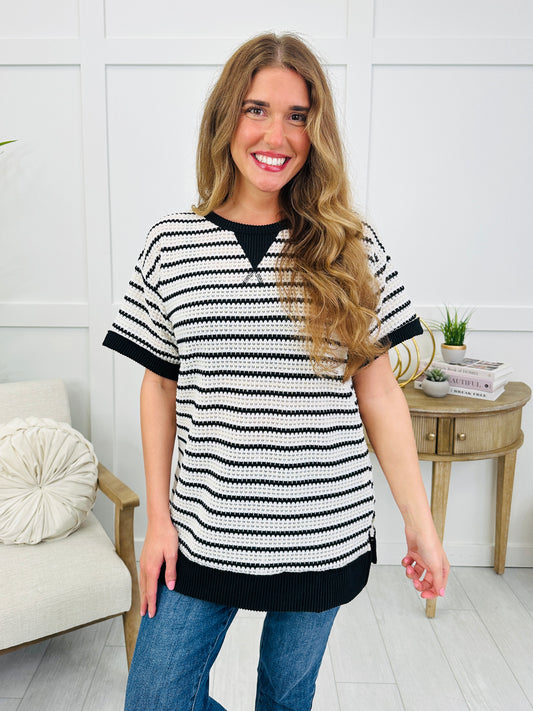 Stripe by Stripe Top In Black