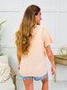 The Finishing Touch Top In Coral Peach