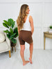 Classic Comfort Biker Shorts in Brown