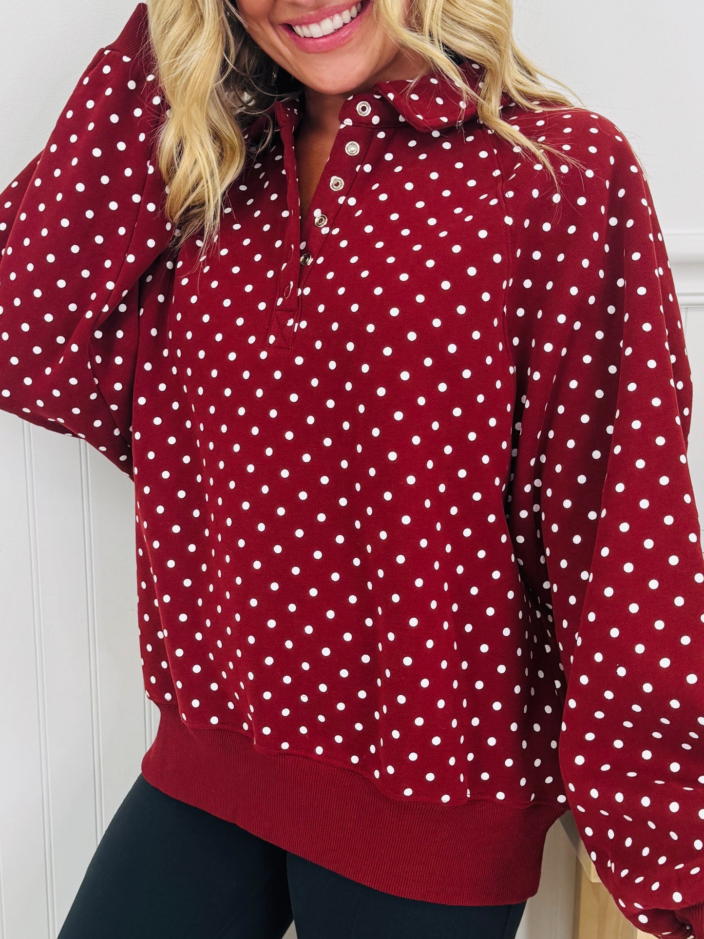 Polka Dot Perfection Pullover In Multiple Colors