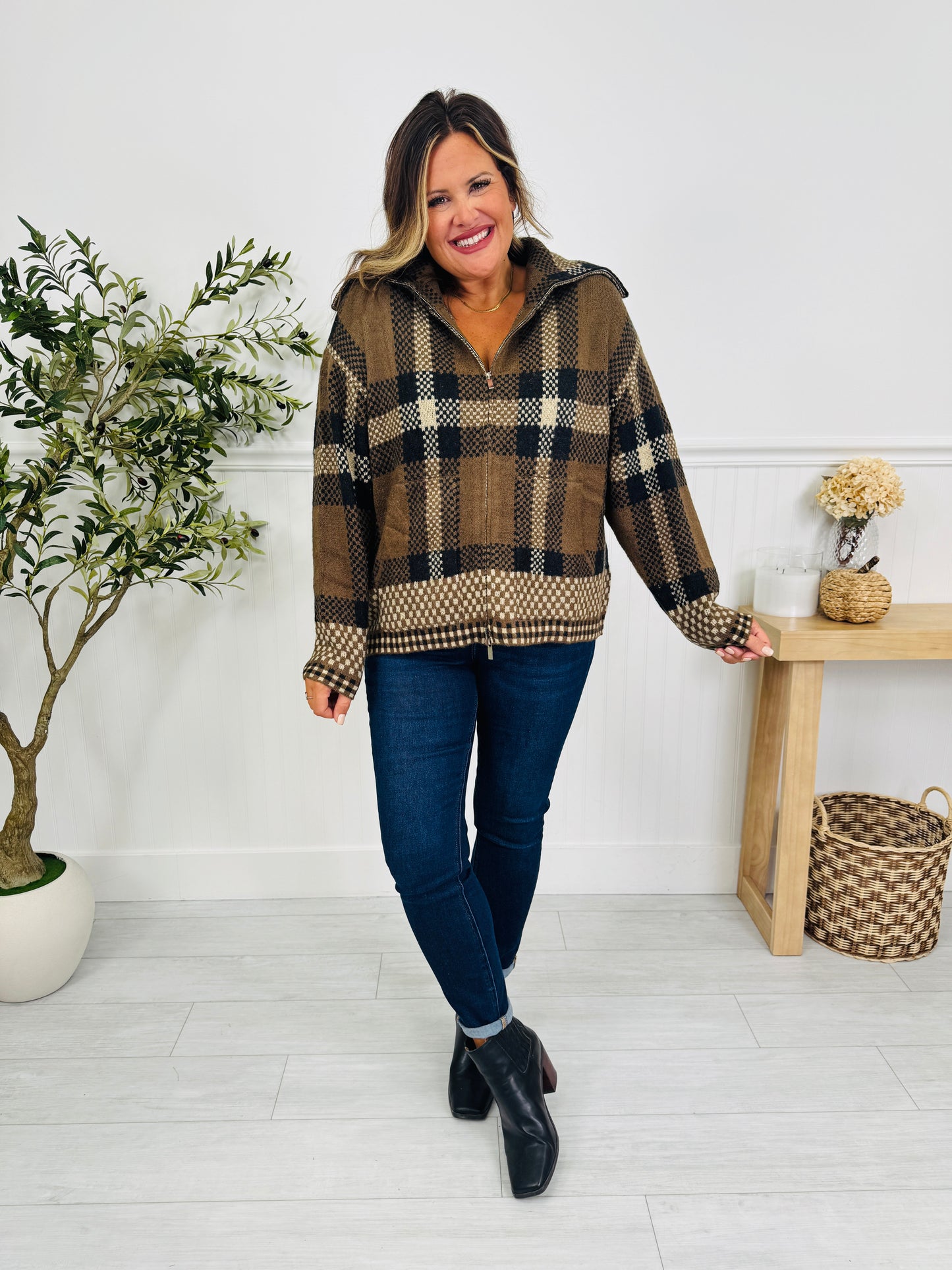 Plaid With A Purpose Sweater Jacket