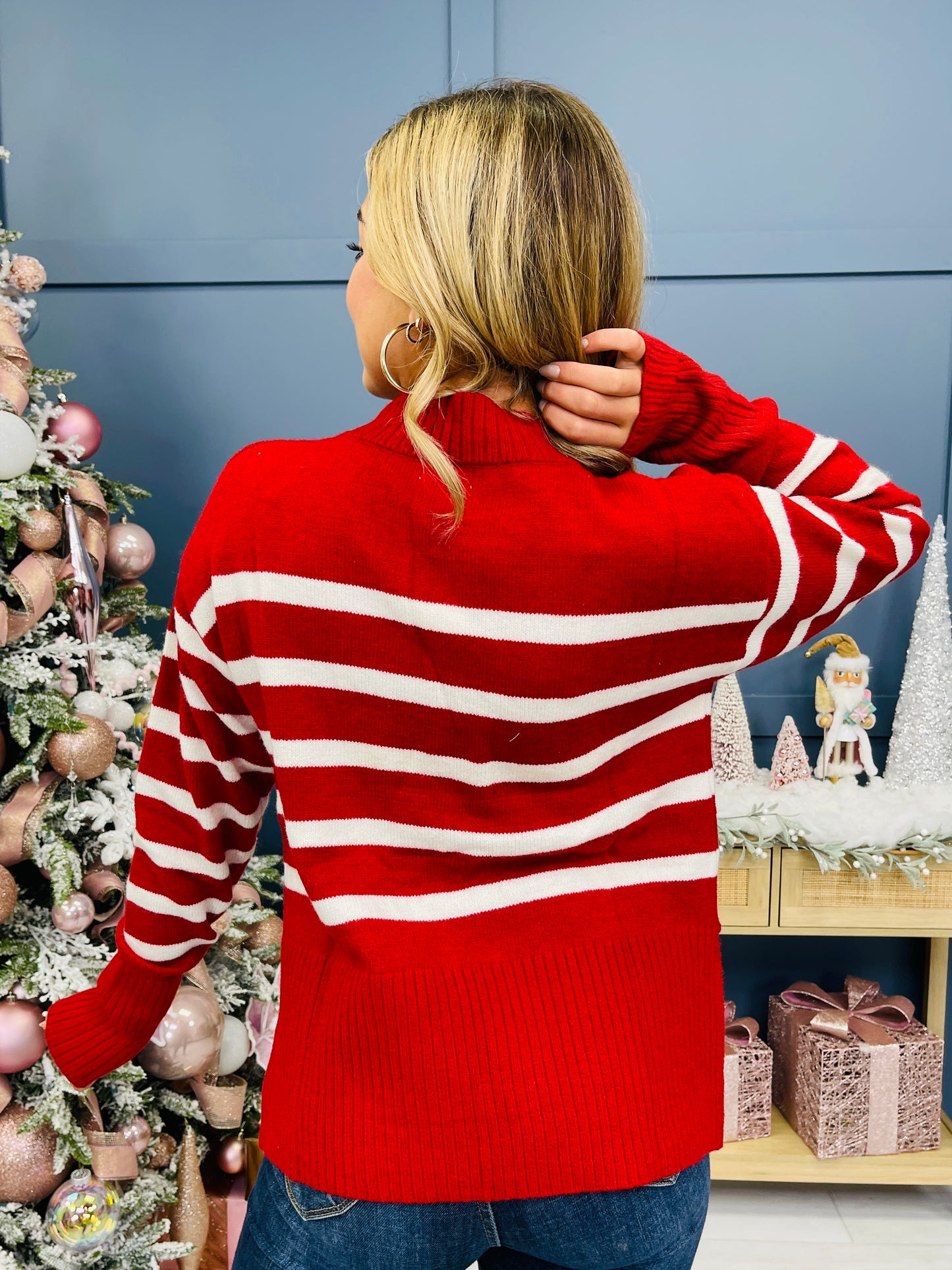 Beyond the Stripe Sweater In Candy Cane