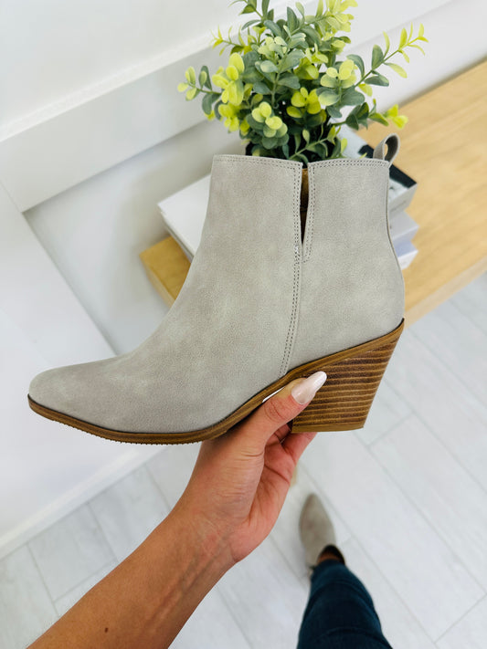 Bold Boundaries Booties In Light Grey