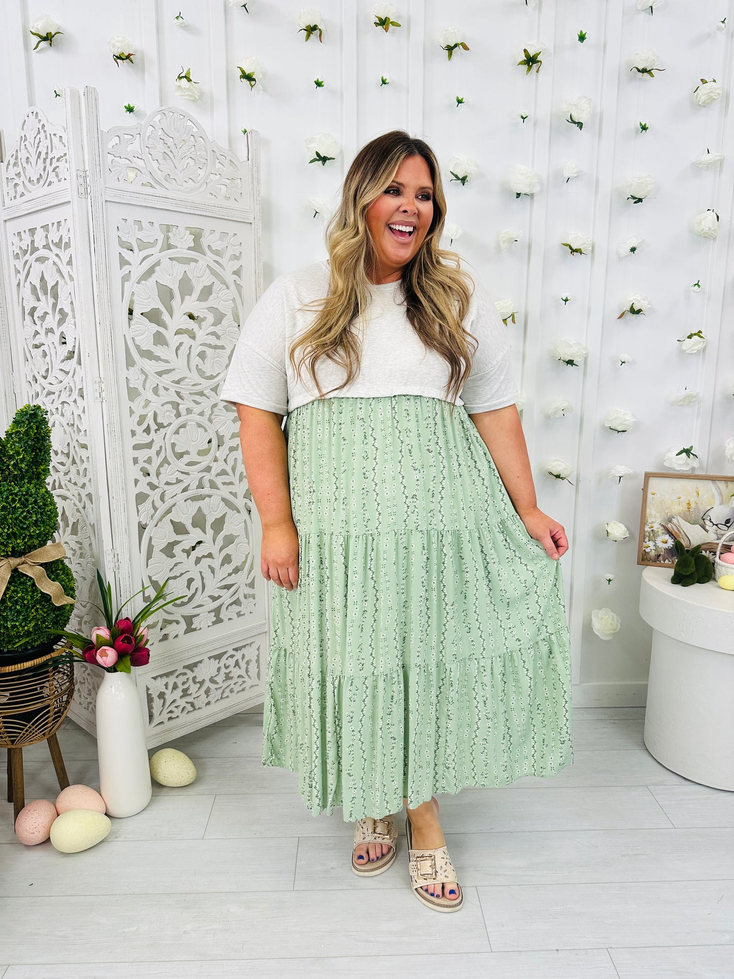 Meadow Mist Dress In Sage