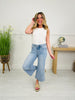 Basic in The Best Way Tummy Control Cropped Wide Leg Jeans