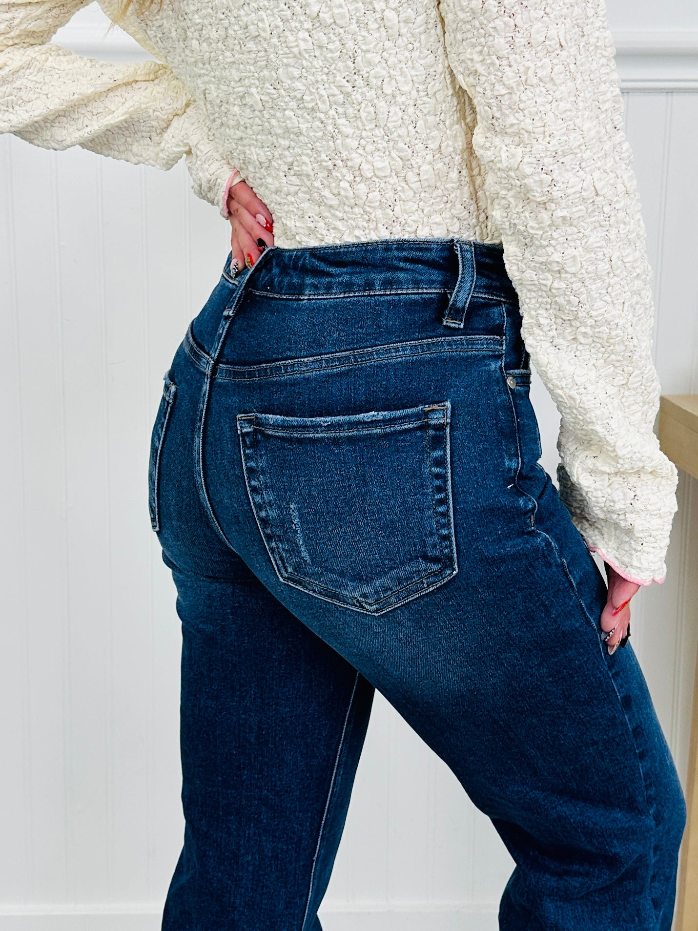 Finishing Touch Wide Leg Cropped Jeans with Tummy Control