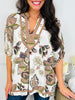 Wine Country Floral Blouse