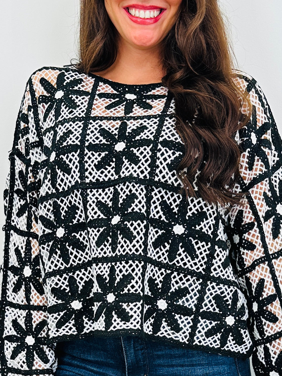 Bold Blooms Sweater