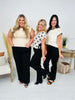 Fade To Black Tummy Control Slim Wide Leg Black Jeans