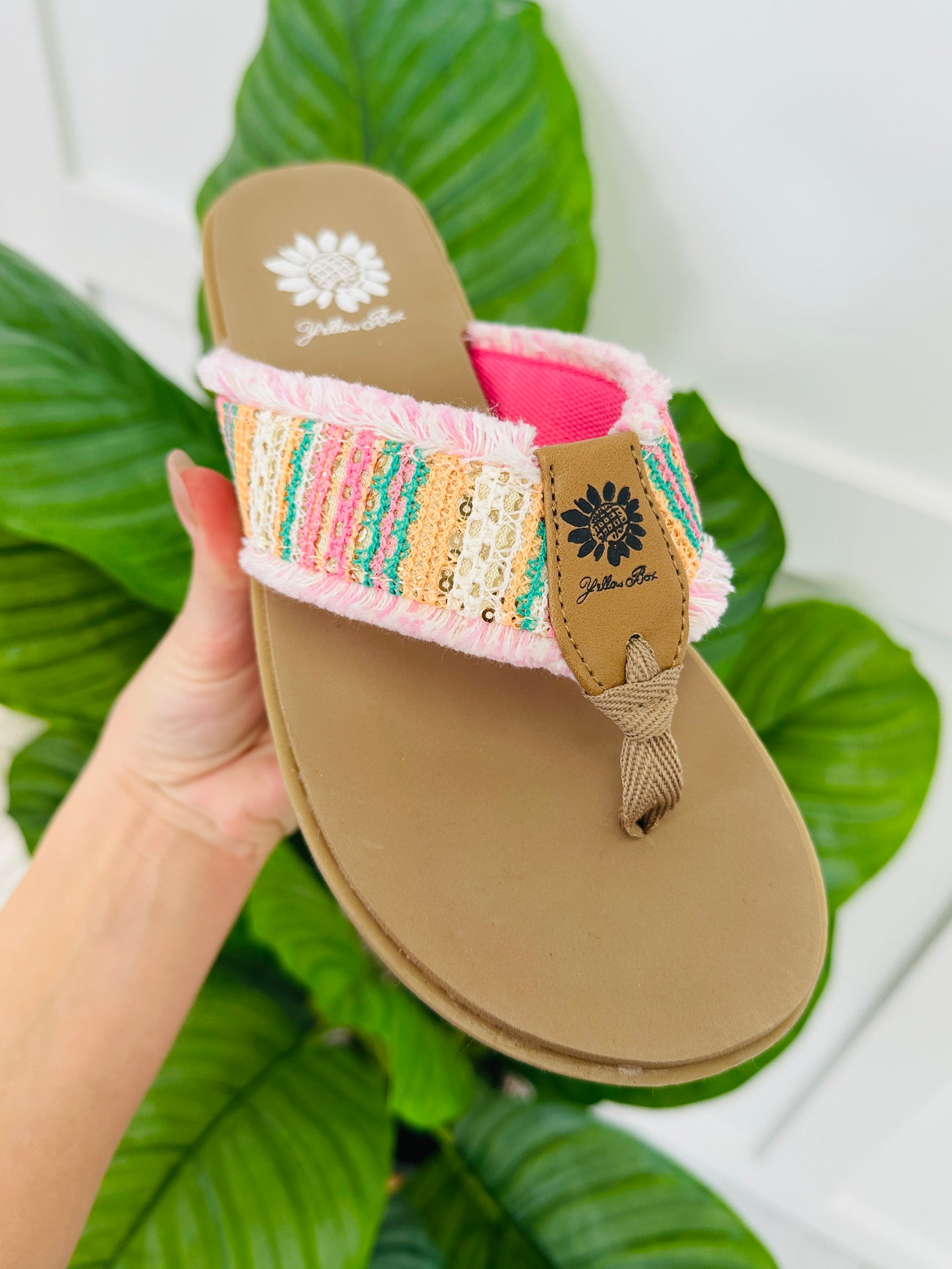 Sunwashed Serenade Flip Flops In Pink