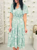Sunday in Petals Dress In Sage