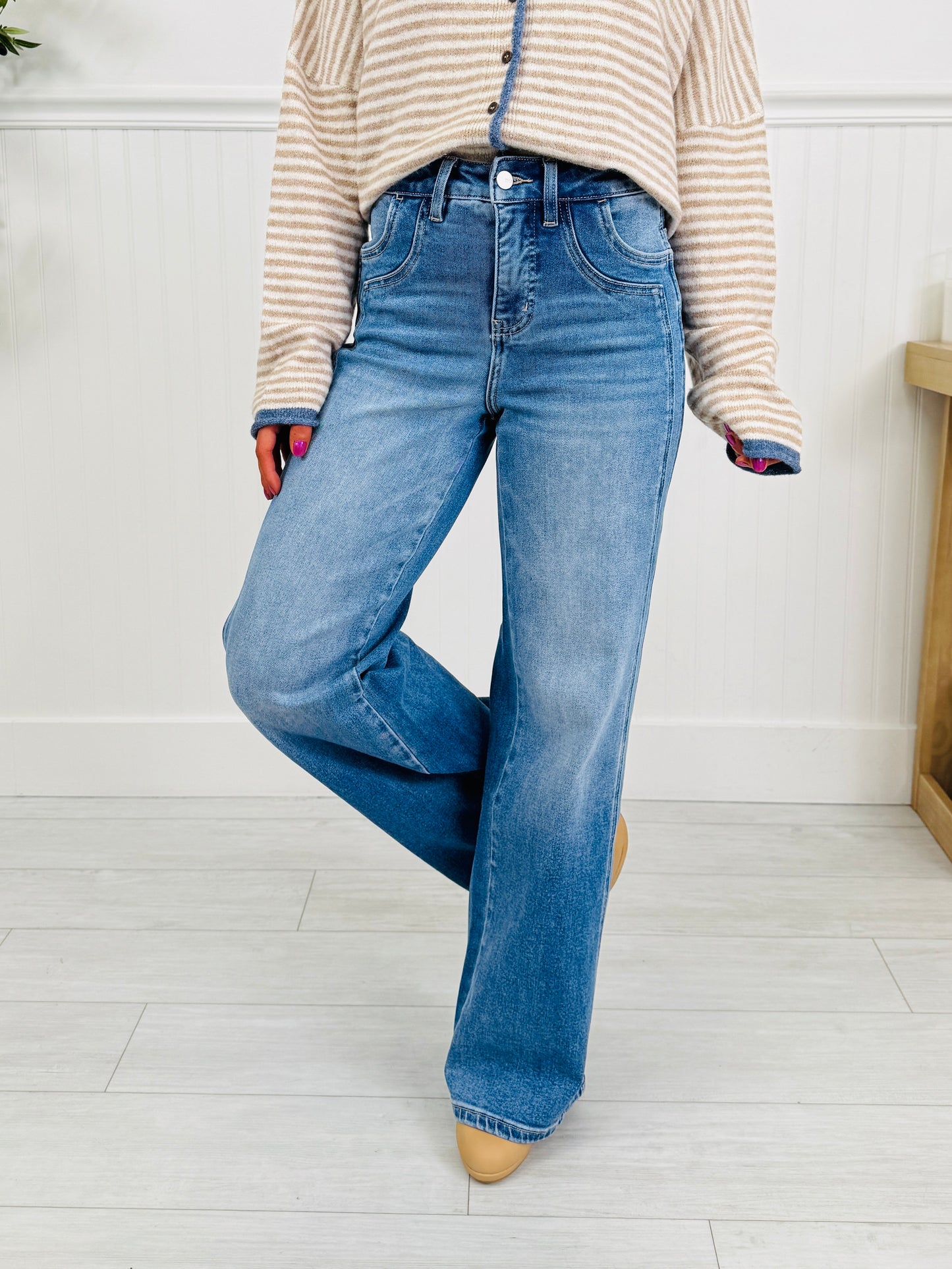 Signature Seam Tummy Control Wide Leg Jeans