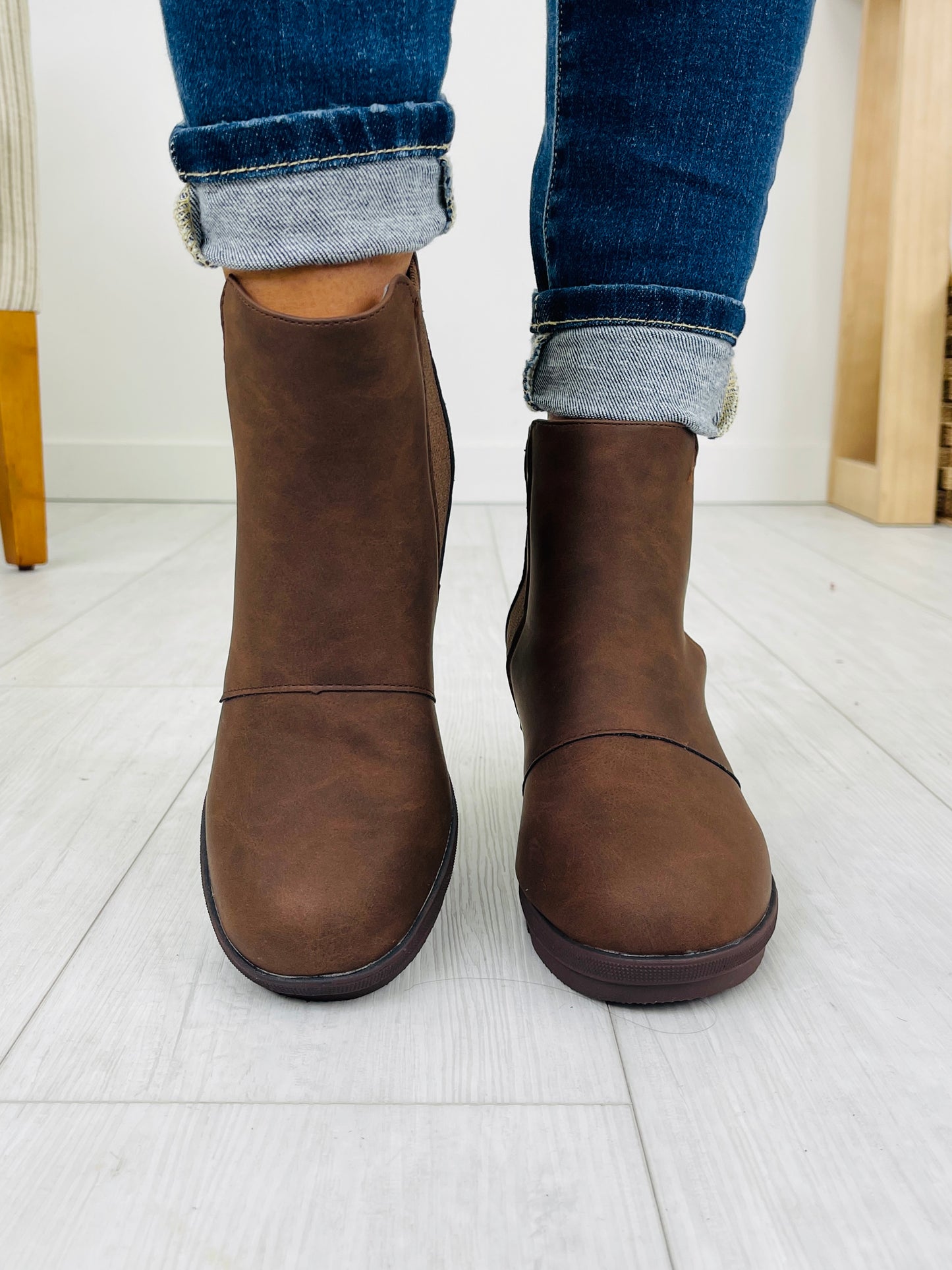Grounded Glam Booties in Brown
