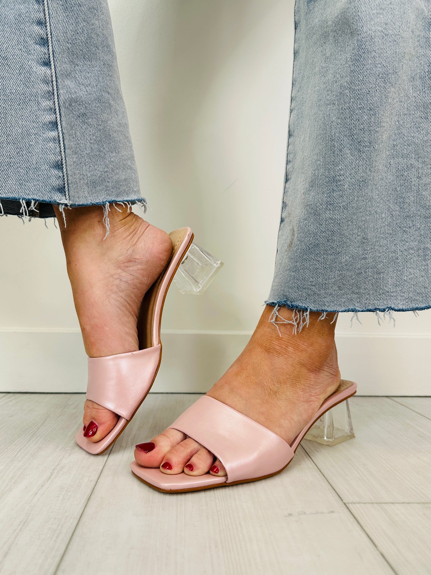 Soft Shine Block Heel