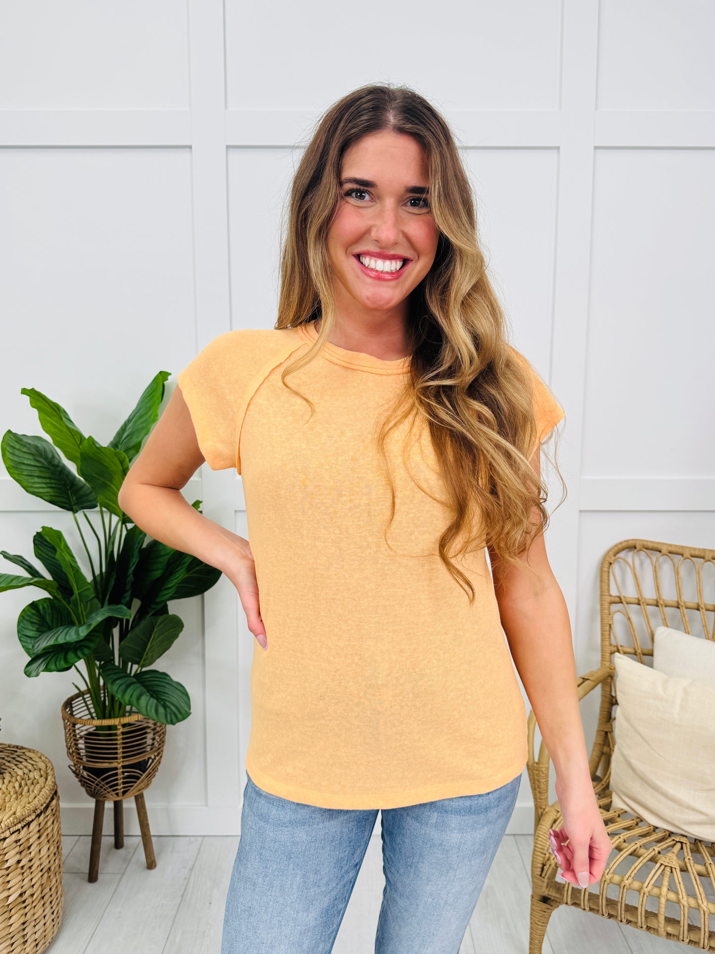 Faded Summer Sky Top In Multiple Colors