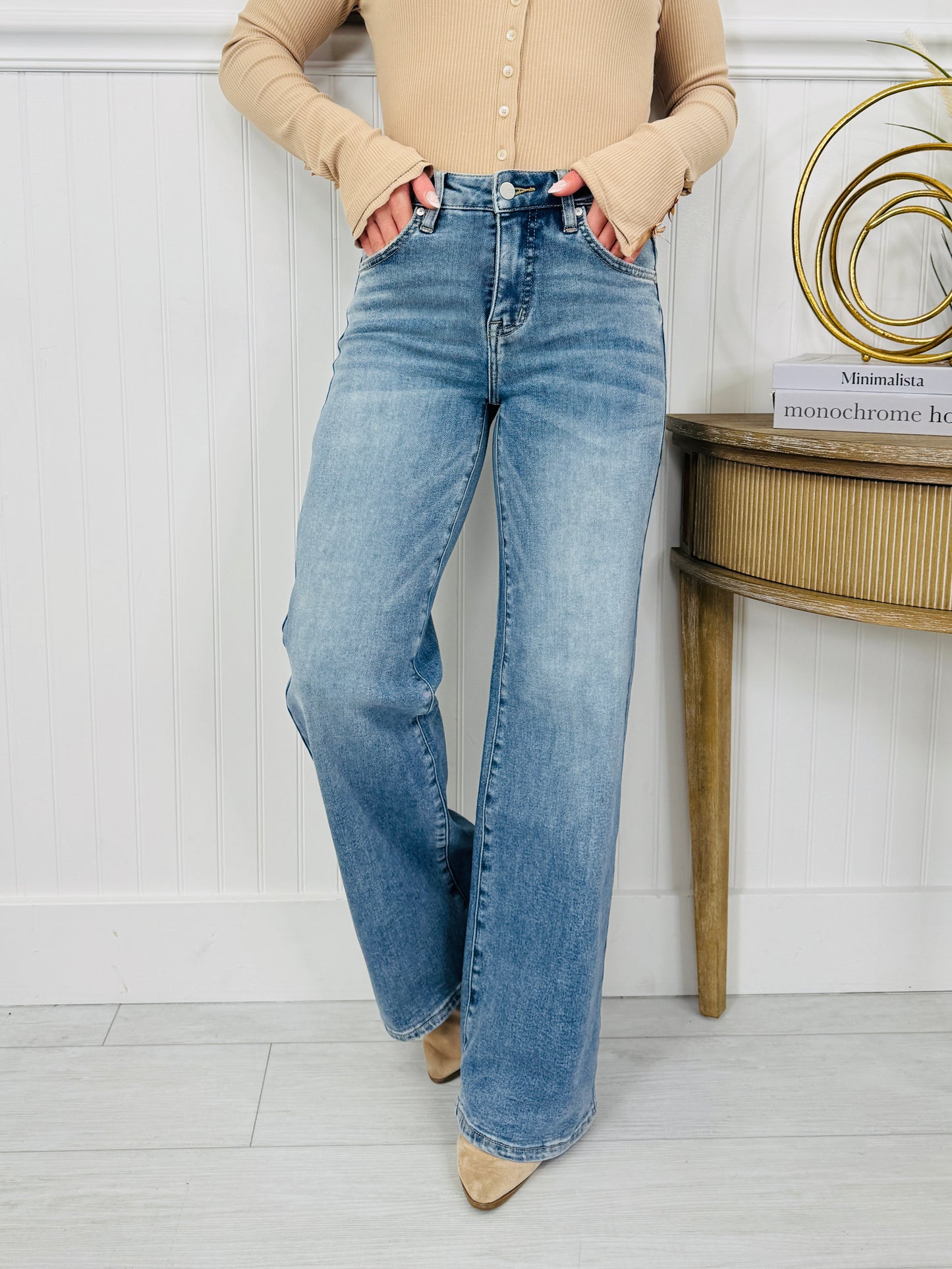 Fit Just Right Wide Leg Jeans With Tummy Control in Four Inseams
