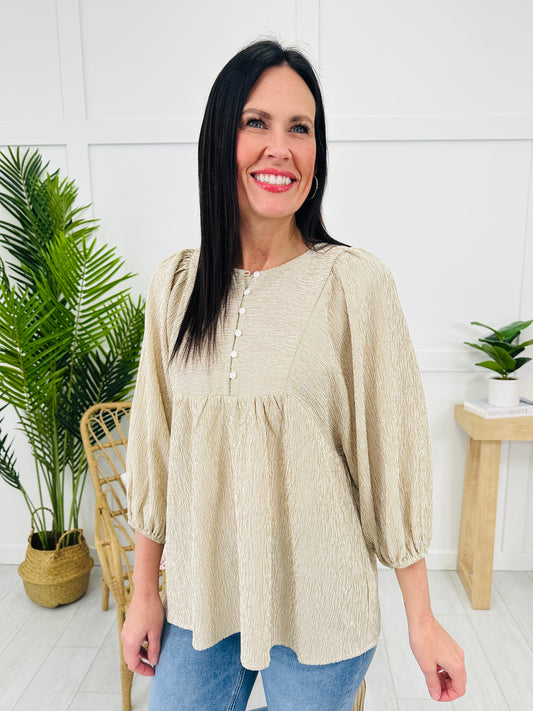 Soft Sophistication Top in Taupe