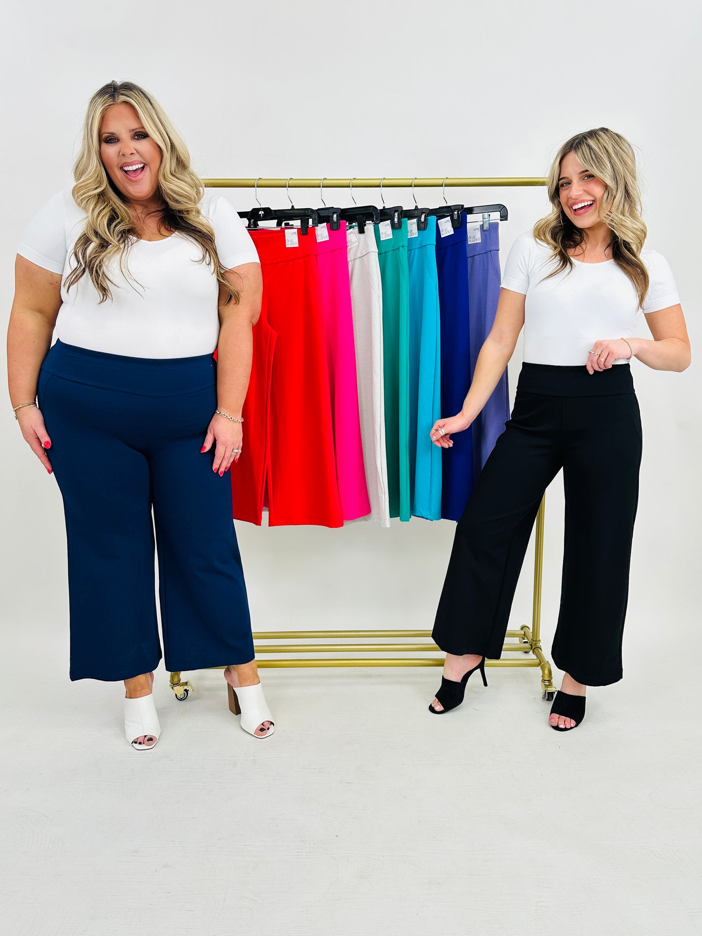 Wide Leg Boss Lady Magic Pants-Multiple Colors!