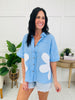 Coastal Petal Top In Light Blue