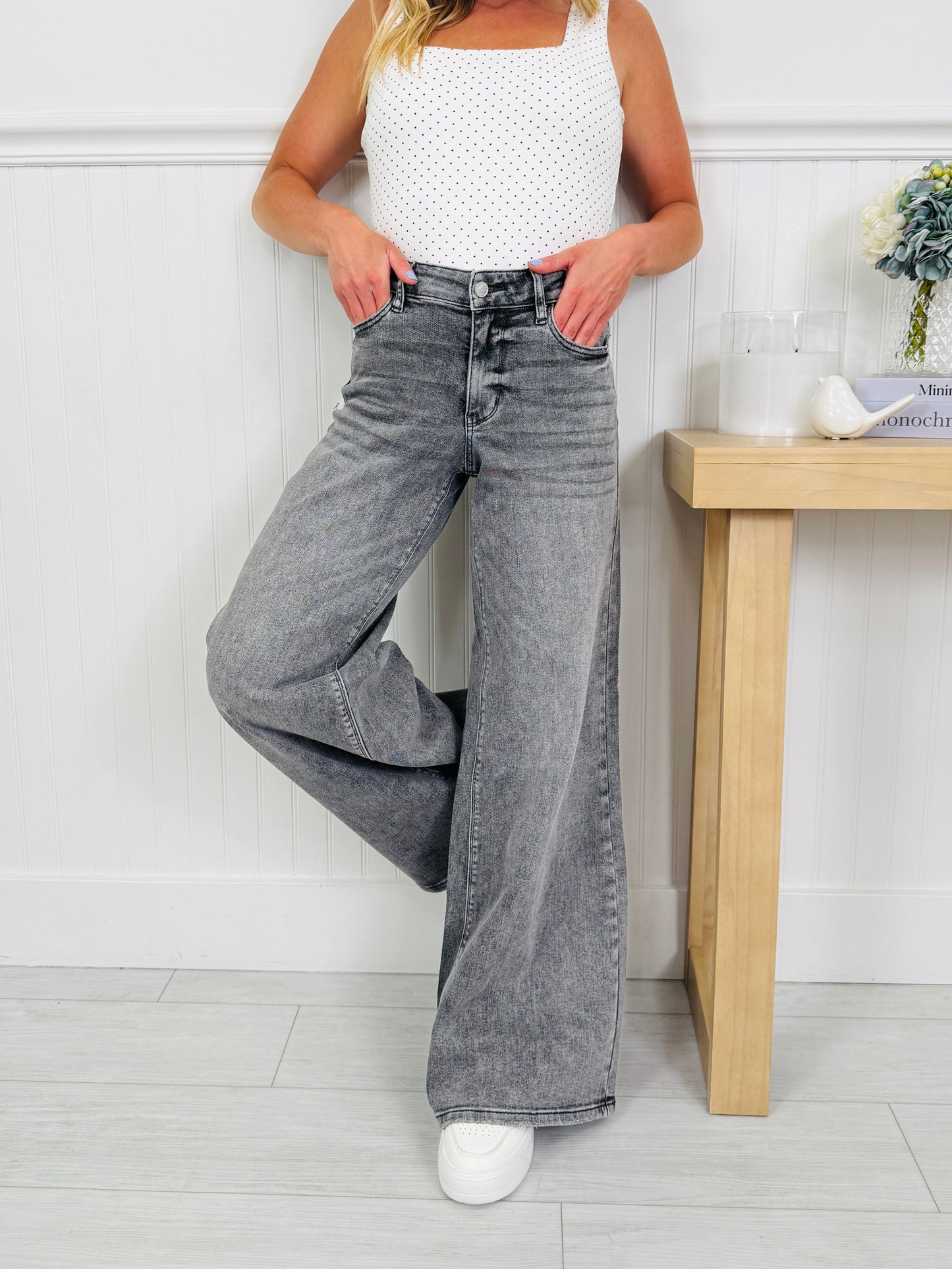 Judy Blue Smoke Show Palazzo Wide Leg Jeans