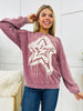 Galaxy Glow Sweater In Red Bean