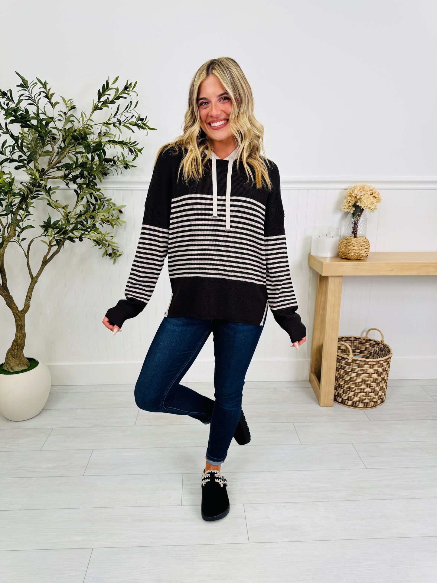 Worth The Stripe Top In Chocolate