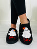 Creep And Cozy Black Ghost Slippers